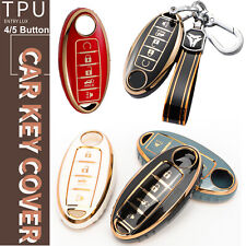 Fob Case Holder Chain For Nissan Infiniti TPU Car Remote Key Cover 4 5 Button picture