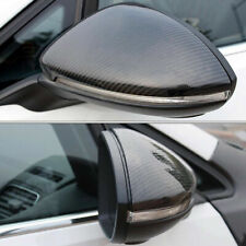 1Pair Carbon Fiber Black Replacement Side Mirror Cover Cap For VW Golf GTI MK7 R picture