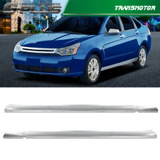 Fit For 08-11 Ford Focus Silver Slip-on Rocker Panel 4 door Left+Right Aluminum picture