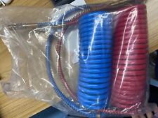 Air Line 12 ft coiled With Half Inch Fittings, Assembly Red & Blue Set. picture