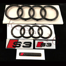 S3 Gloss Black Full Badges Emblems Package For Audi S3 8V 2014-2020 Models picture