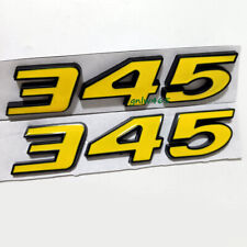 2X YELLOW 345 Decal Car Body Emblem Metal Fender Badge Sticker for JOURNEY HEMI picture
