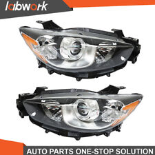 Labwork Headlights For 2013-2016 Mazda CX-5 Halogen Black Housing Right+Left picture