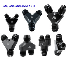 AN4 AN6 AN8 AN10 AN12 Block Fuel Y Fitting Adapter For Oil/Fuel/Gas Hose Line picture