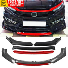 For Honda Civic Sedan SI 2012-2021 Carbon Fiber Front Bumper Lip Splitter Kit CT picture