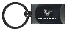 Ford Mustang 45th Anniversary Two-Tone Rectangular Key Chain (Gun Metal) picture