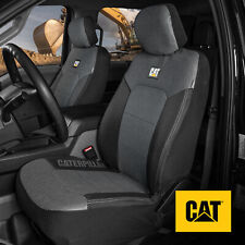 MeshFlex Front Seat Covers Set - CAT Black & Gray Truck SUV Van Car Seat Covers picture