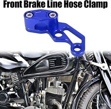 Blue Front Brake Line Hose Clamp Oil Pipe Line Clamps Motorcycle ATV Dirt Bikes picture