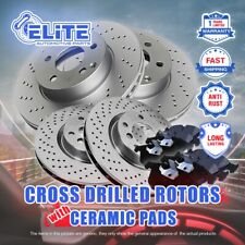 F+R Drilled Rotors & Ceramic Pads for 2005-2011 Audi A6 / A6 Quattro Rear Solid picture
