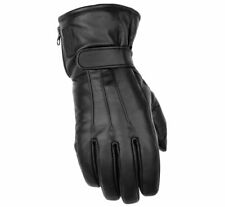 Black Brand Hardcore Leather Winter Motorcycle Gloves Men's Sizes SM or 2X picture