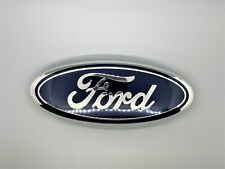 BLUE & CHROME 2005-2014 Ford F150 FRONT GRILLE logo 9 inch Oval Emblems picture