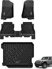 3W Floor Mats Cargo Liner For Jeep Wrangler JL 2018-2024 (without subwoofer) picture
