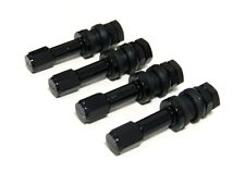 VMS Racing Black Universal Fitment Aluminum Wheel Valve Stems & Caps Pack Of 4 picture