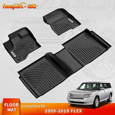 Floor Mats for 2009-2019 Ford Flex TPE All-Weather 2nd Row Floor Liner 3D Molded picture