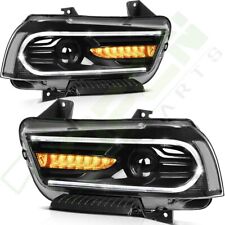 Fits Dodge Charger 2011-2014 Headlights Assembly Dual Beam Lens Wiping Turn picture