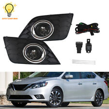 Pair of Front Fog Lights Bumper Lamps w/Switch kits For 2016-2019 Nissan Sentra picture