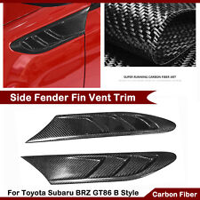 Carbon Fiber Side Fender Fin Vent For Subaru BRZ Toyota GT86 Scion FR-S B Style picture