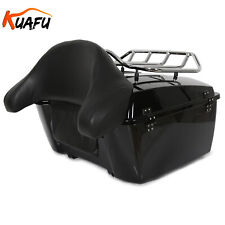 Black King Pack Trunk W/ Luggage Rack For Harley Tour Pak Road King Glide 97-13 picture