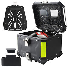 45L Black Motorcycle Top Case Tail Box Waterproof Luggage Scooter Trunk Storage picture