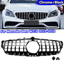 Chrome+Black GT R Front Grille For Mercedes Benz W218 CLS400 CLS550 2015-2018 picture
