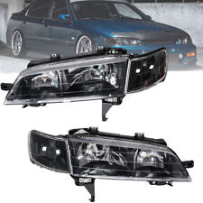 Black Headlights+Corner Signal Lamps Fits 1994-1997 Honda Accord JDM Pair 94-97 picture