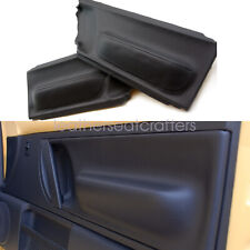 For 1998-2010 VW Beetle Door Panel Insert Card Leather Cover 2Pcs Black . picture