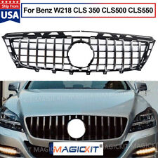 AMG Grille For Mercedes CLS W218 GT Panamericana 2011-2014 Black w/Chrome Bar picture
