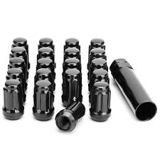 24 Set Black 12x1.25 Spline Lug Nuts + 1 Key Fits Nissan For Infiniti Scion FR-S picture