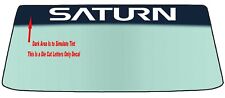 FOR SATURN WINDSHIELDS BANNER GRAPHIC DIE CUT VINYL DECAL WITH APPLICATION TOOL picture