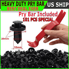 101 Bumper Clips 10mm Hood Fender Rivets Retainer Fasteners for HONDA W/ PRY BAR picture