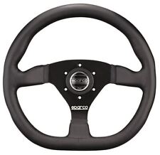 Sparco L360 Black Leather Steering Wheel 330mm Dia. Flat Dish & Flat Bottom picture