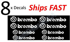 8 x Brembo Caliper Decal White Sticker - Heat Resistant -  picture