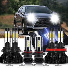 For Lexus RX350 2007-2009 - 6pc Combo LED Headlights Fog Light Bulbs Kit 6000K picture