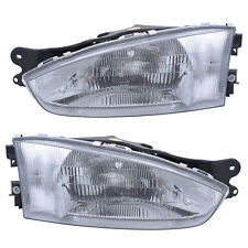 Headlights Front Lamps Pair Set for 97-02 Mitsubishi Mirage Coupe Left & Right picture