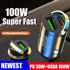 100W Fast Charge USB PD Type-C Car Charger Adapter For iPhone 15 14 13 Pro Max picture