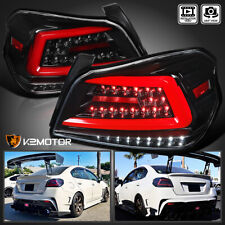 Fits 2015-2021 Subaru WRX STI Jet Black Sequential LED Tail Lights Left+Right picture