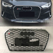 For Audi A6 S6 C7PA 2016-18 RS6 Style Chrome ring Honeycomb Front Bumper Grille  picture