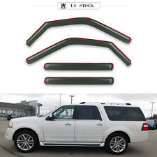 Window Visor In-channel Rain Guards Dark Smoke 4Pc Set for 97-17 Ford Expedition picture