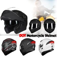 ILM DOT Flip up Modular Full Face Motorcycle Helmet with LED Light Men Women  picture