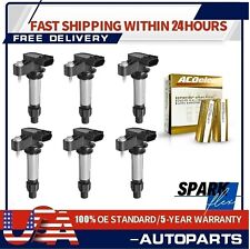 OEM Spark Plugs + Ignition Coils  for Buick Chevrolet Cadillac Saturn V6 3.6L picture