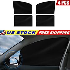 4Pcs Sun Shade Curtains Cover UV Shield Magnetic Car Side Front Rear Window USA picture