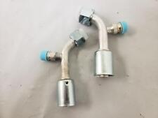 AC Fittings Beadlock A/C Female O Ring 45 Degree #8 #10 with R134a Service Ports picture