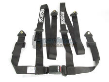 Sparco Racing Seat Belt Safety Harness Street Tuner Black 2-Inch 4-Point Bolt-In picture