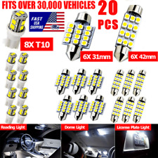 20pcs LED Interior Lights Bulbs Kit Car Trunk Dome License Plate Lamps 6000K T1 picture