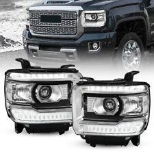 Clear OE Style LED DRL Head Lights Lamps For 2014-2018 GMC Sierra 1500 2500 3500 picture