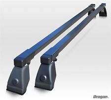 Roof Rack Bars To Fit Fiat Doblo 2010+ Top Van Metal Rails Ladder Box - BLACK picture