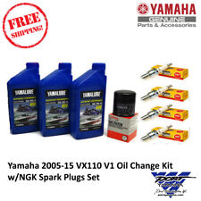 YAMAHA 2005-2015 VX Sport Deluxe Cruiser VX 110 Oil Change w/ NGK Spark Plug Kit picture