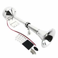 12v Marine Boat Stainless Steel Single Trumpet Horn,Low Tone,16-1/8 in - ESA picture