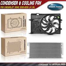 A/C Condenser & Cooling Fan Assembly Kit for Chevrolet Sonic 2012-2019 L4 1.4L picture