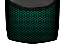 Teal Green Ovals Metal Grate Truck Hood Wrap Vinyl Car Graphic Decal Black picture